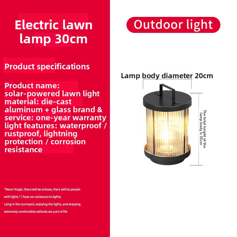 Radiance Ribbed Solar Lamp